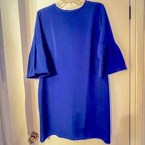 NWT. Blue midi dress with bell sleeves. Never worn. Size XL. Runs small.